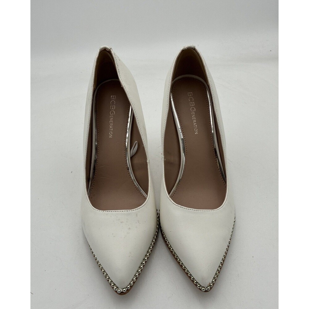 BCBGeneration Women's Hawti Pointed-Toe Pumps White Size 9.5